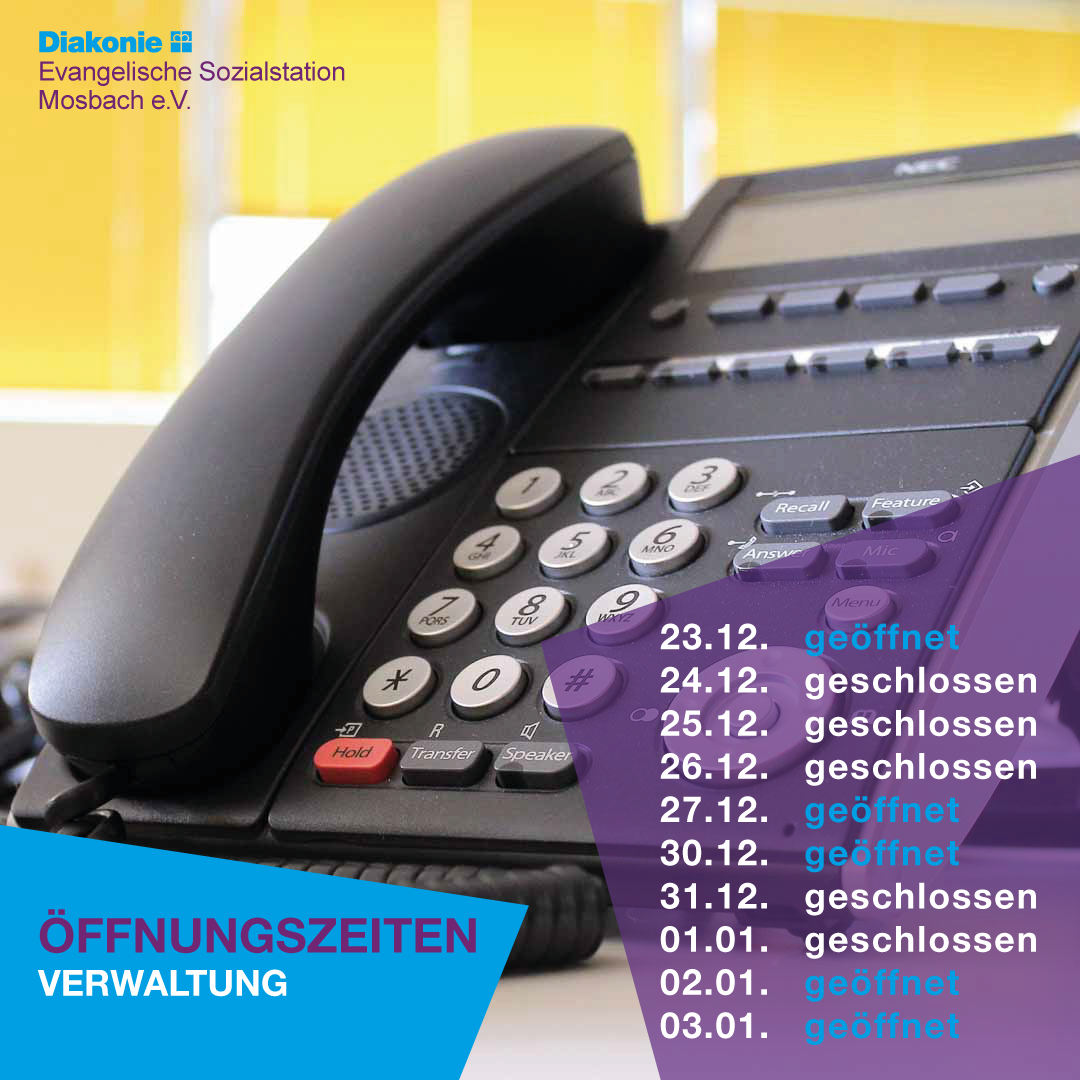 Beispiel Post Pflegedienst - telefonische Erreichbarkeit über Weihnachten