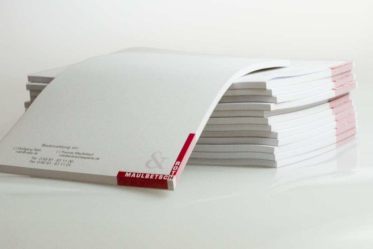 Notizblöcke in individuellem Design